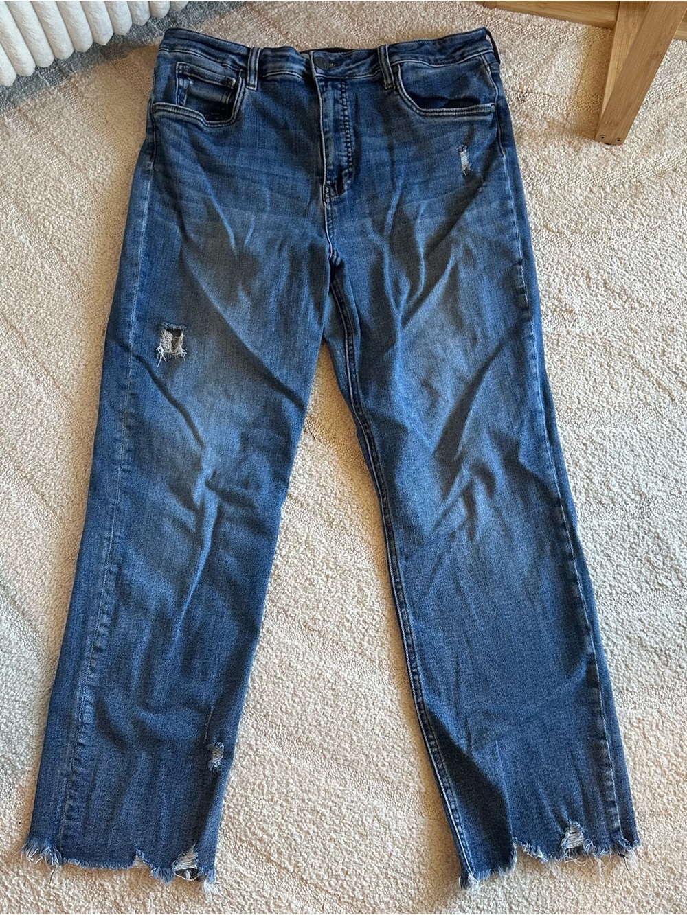 Kut From The Kloth Women’s Straight Leg Distressed Jeans